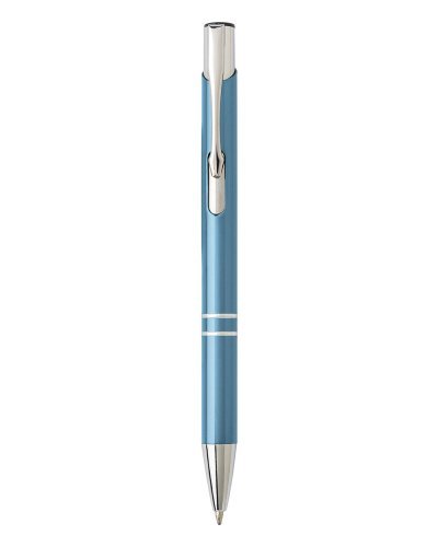 Penna a sfera Delia in alluminio blu con refill Dokumental Ink Aqua