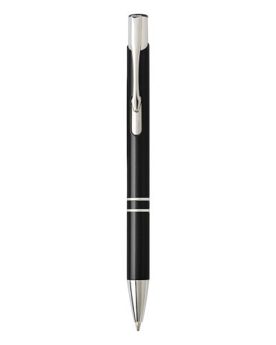 Penna a sfera Delia in alluminio blu con refill Dokumental Ink Black