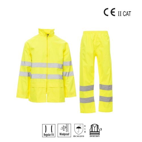 Conjunto impermeable de alta visibilidad hi-vis