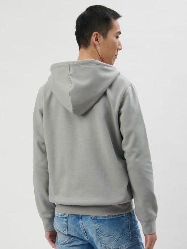 Hoodie Chili Doppel-Lagen-Zip, Bio-Baumwolle, innen angeraut