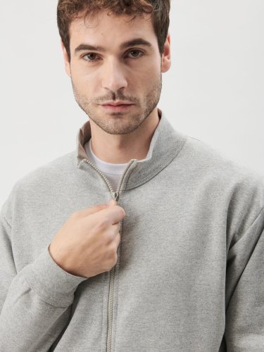 Sudadera con cremallera Explorer de Algodón Italiano, No Label, Corte