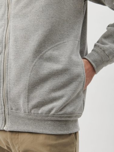 Sudadera con cremallera Explorer de Algodón Italiano, No Label, Corte