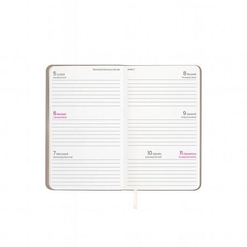 Agenda Settimanale 2027 , Pocket 9x14cm, Copertina PU