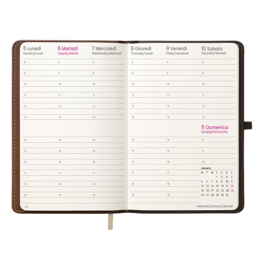 Agenda Settimanale 2027 Carta Bianca 18x25,5cm