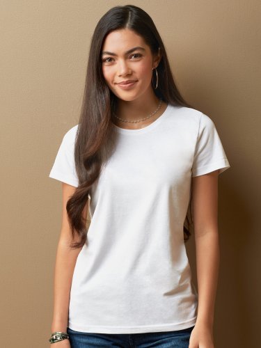 T-shirt donna 185g, cotone ring spun, regular fit