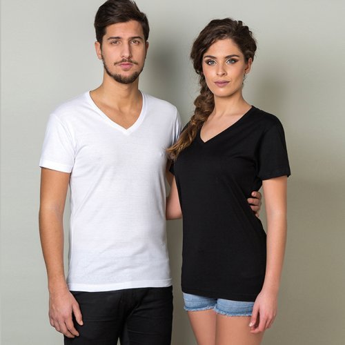 T-shirt Formentera adulto cotone pettinato, scollo V