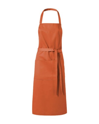 Grembiule lungo 2 tasche e attaccatura al collo Arancio