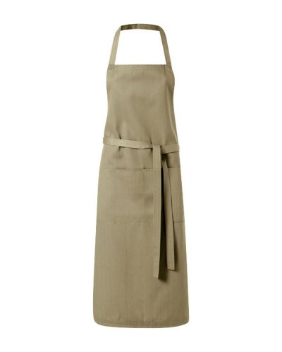 Grembiule lungo 2 tasche e attaccatura al collo Kaki