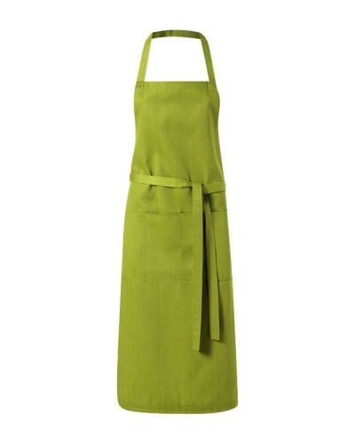 Grembiule lungo 2 tasche e attaccatura al collo oliva
