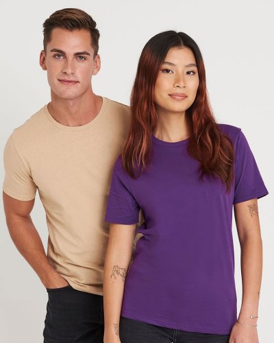 T-shirt a girocollo con cuciture laterali