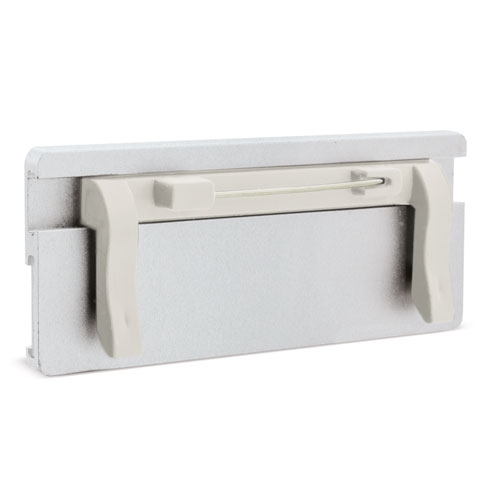 Portabadge con spilla alluminio rodri