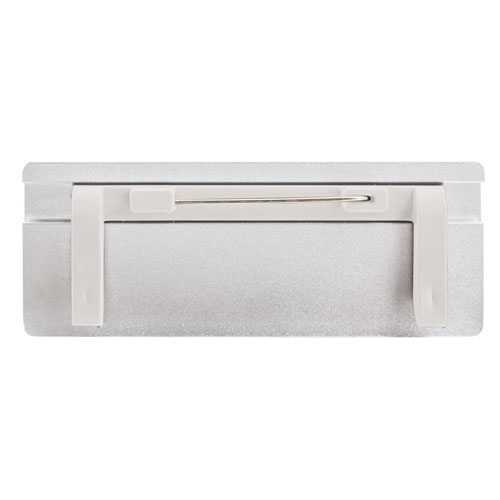 Portabadge con spilla alluminio rodri