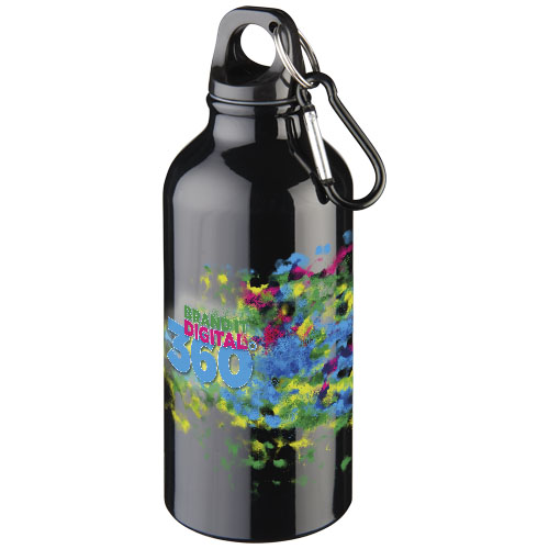 Borraccia sportiva in alluminio con moschettone da 400 ml oregon