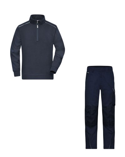 Divisa da Lavoro mezza zip Solid