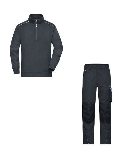 Divisa da Lavoro mezza zip Solid