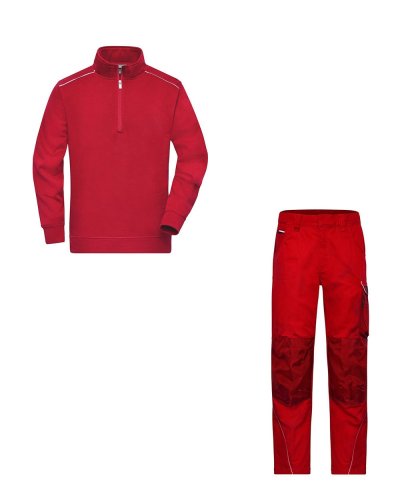 Divisa da Lavoro mezza zip Solid