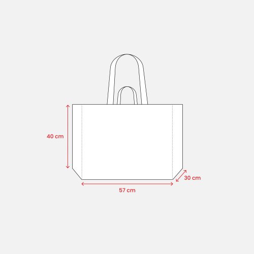 Shopper maxi in polipropilene riciclato con manici doppi
