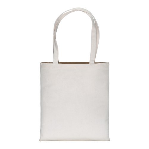 Shopper cotone 240g Made in Italy  manici lunghi beige