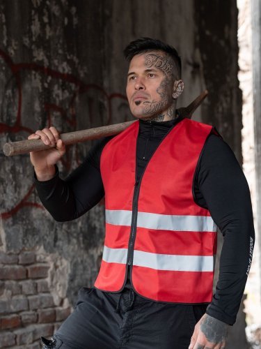 Gilet di sicurezza Colonia giallo fluo EN ISO 20471 riflettente