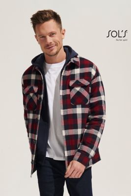 Camicia a quadri Noah uomo 100% cotone, 3 colori, fodera trapuntata