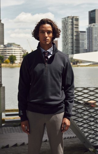 Sudadera Miami Half Zip Unisex con Cierre de Media Cremallera