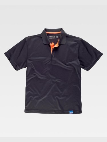 Polo sportiva unisex in poliestere, manica corta