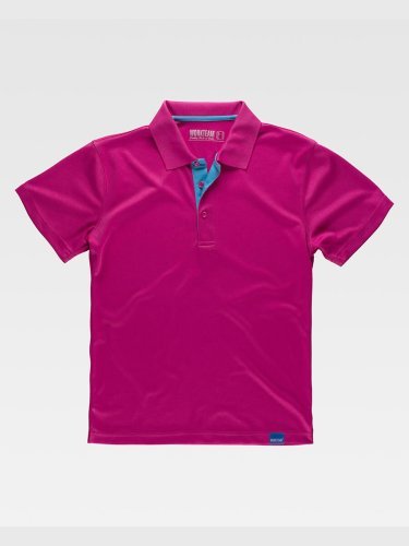 Polo sportiva unisex in poliestere, manica corta