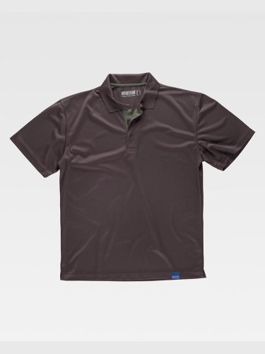 Polo sportiva unisex in poliestere, manica corta