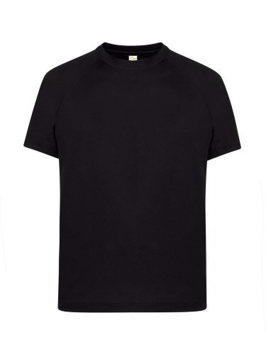 Camiseta deportiva de hombre en poliéster, manga corta raglán