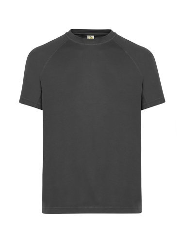 Camiseta deportiva de hombre en poliéster, manga corta raglán