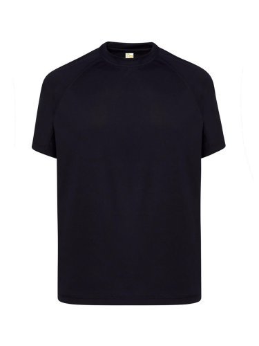 Camiseta deportiva de hombre en poliéster, manga corta raglán
