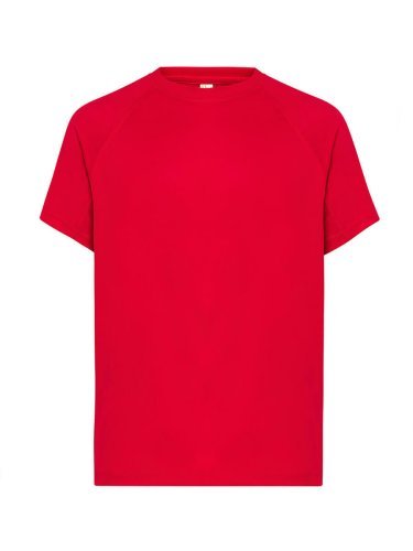 Camiseta deportiva de hombre en poliéster, manga corta raglán