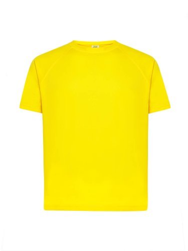 Camiseta deportiva de hombre en poliéster, manga corta raglán