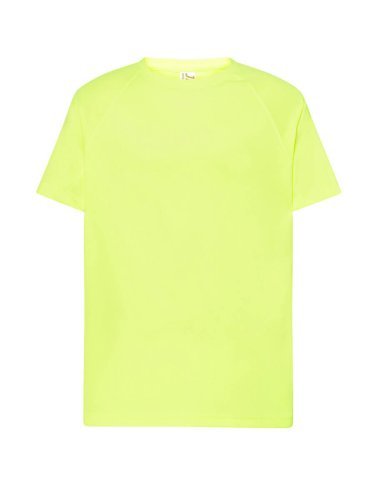 Camiseta deportiva de hombre en poliéster, manga corta raglán