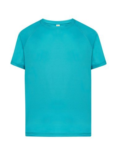 Camiseta deportiva de hombre en poliéster, manga corta raglán
