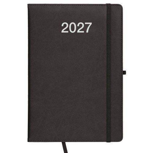 Agenda settimanale 2027 rigida 17x24cm PU con anello penna