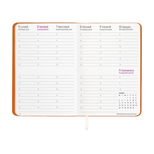 Agenda settimanale 2027 PU termovirante 14,5x21cm