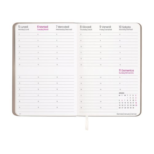 Agenda settimanale 2027 PU termovirante 14,5x21cm