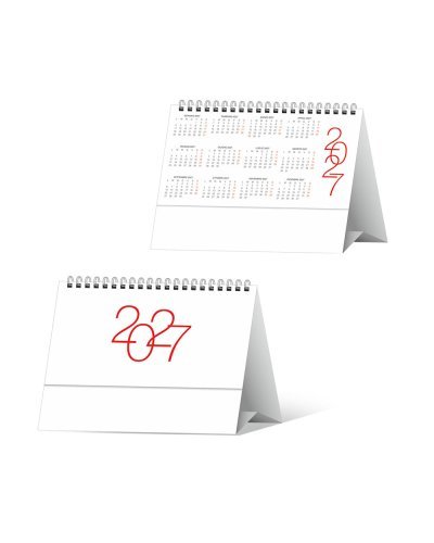 Calendario da tavolo design 19x14,5 cm in carta patinata opaca
