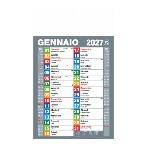 Calendario Olandese Economic Multicolor in carta patinata 109gr