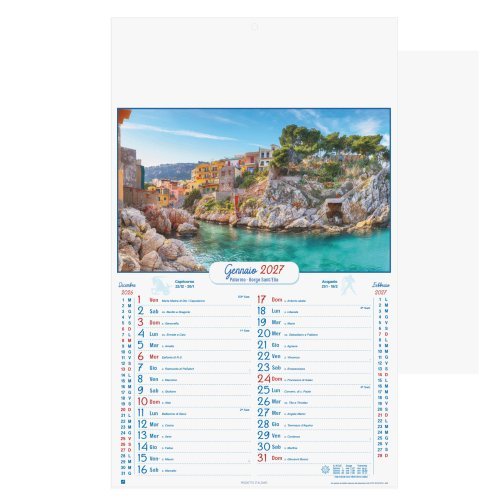 Calendario Sicilia 2027 Vacanze Illustrate  X, 31x53 cm