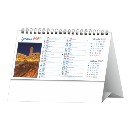 Calendario da tavolo Puglia 2027 illustrato, carta opaca 100gr