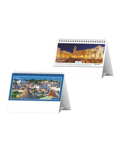 Calendario da tavolo Puglia 2027 illustrato, carta opaca 100gr