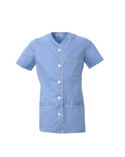 Casacca Demetra Celeste/Bianco