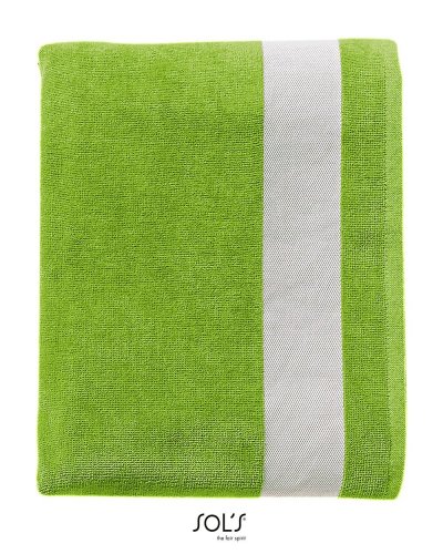 Telo Mare in Ciniglia di cotone Verde Lime