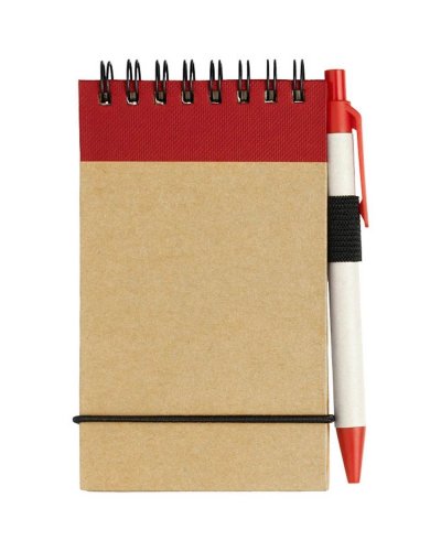 Taccuino in carta riciclata con penna Zuse