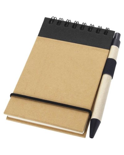 Taccuino in carta riciclata con penna Zuse