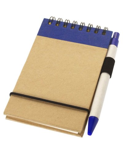 Taccuino in carta riciclata con penna Zuse