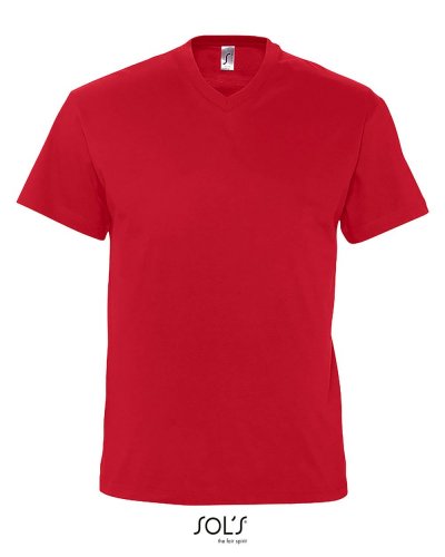 T-shirt uomo scollo a V Victory Rosso