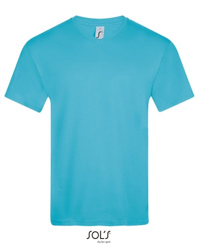 T-shirt uomo scollo a V Victory Blu Atollo